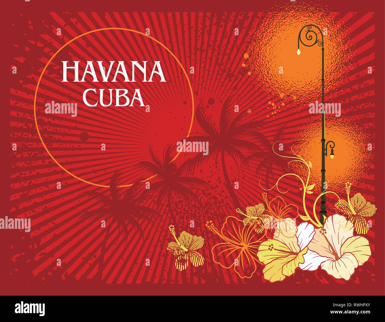 Cuba havana landscape Stock Vector Images Alamy