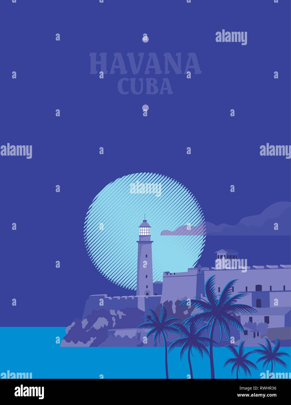 Cuba havana landscape Stock Vector Images Alamy