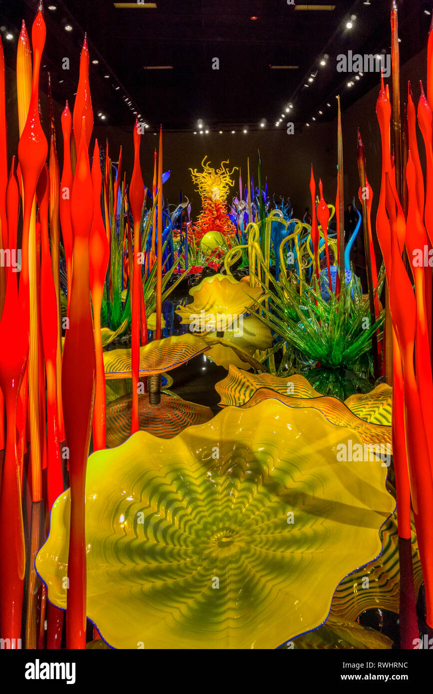 Blown Glass Installation At Chihuly Garden And Glass In Seattle By