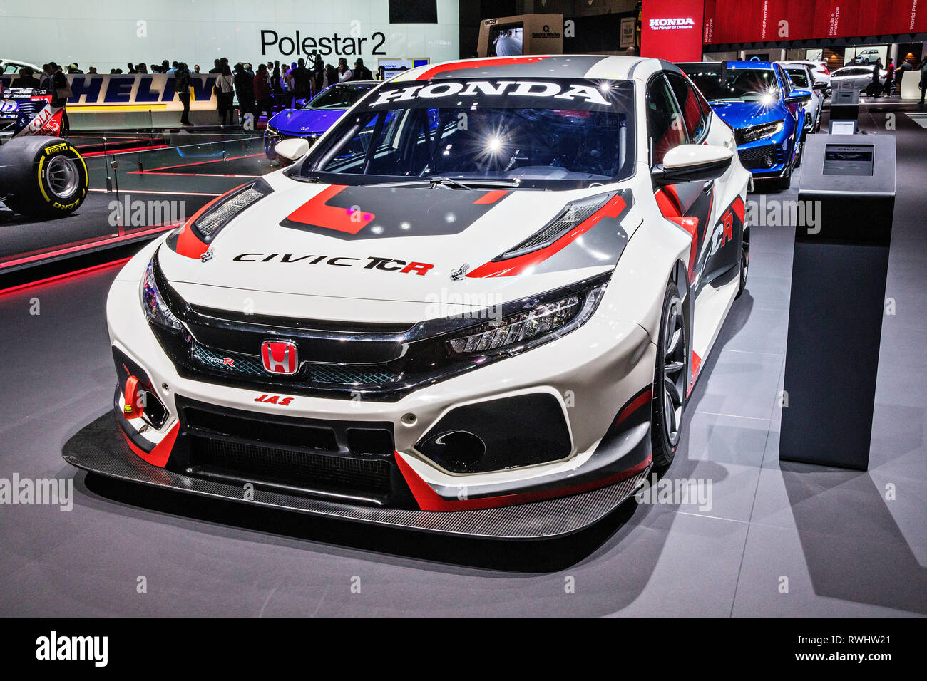 Honda Civic Tcr Was Presented During The 19 Geneva International Motor Show On Tuesday March 5th 19 Ctk Photo Josef Horazny Stock Photo Alamy