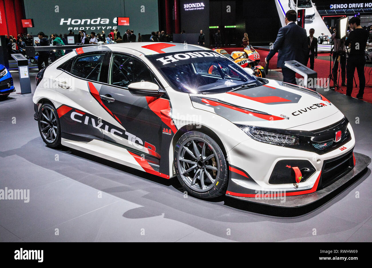 Honda Civic Tcr Was Presented During The 19 Geneva International Motor Show On Tuesday March 5th 19 Ctk Photo Josef Horazny Stock Photo Alamy