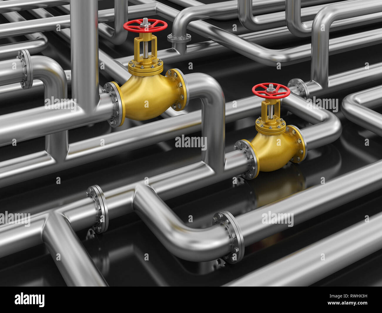 Pipeline. Image with clipping path Stock Photo