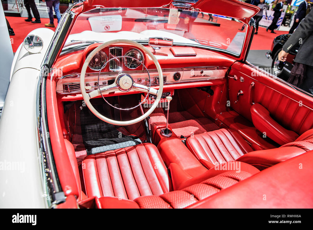 Mercedes-Benz 300 SL Roadster was presented during the 2019 Geneva International Motor Show on Tuesday, March 5th, 2019. (CTK Photo/Josef Horazny) Stock Photo