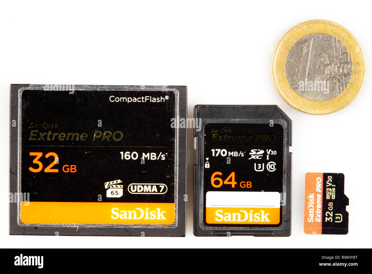 Memory cards, for digital cameras, CompactFlash Card, SD Card, Micro SD