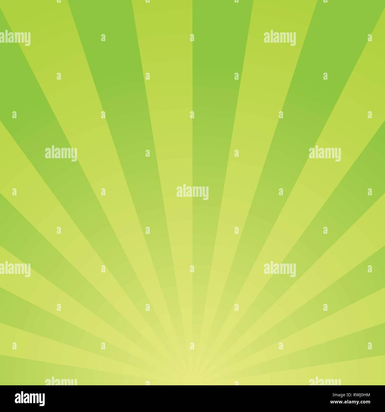 Sunburst vector pattern with green color palette. Stock Vector