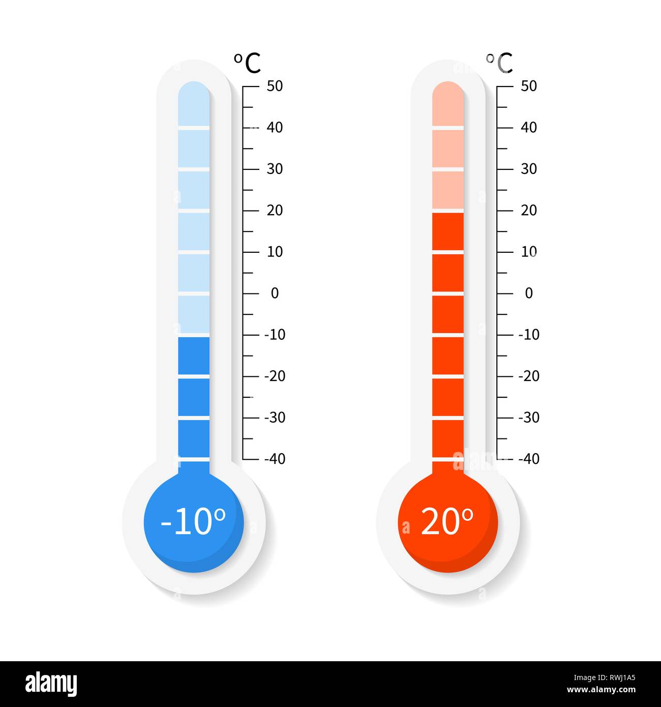 Meteorology thermometer temperature celsius Vector Image