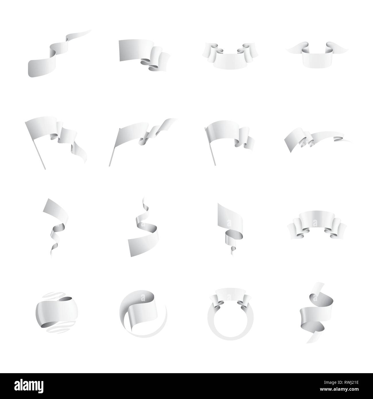 white sticker on white background. Vector illustration Stock Vector