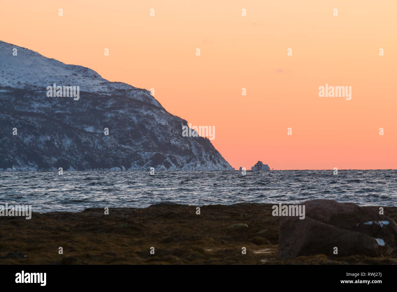 Sunset, Rocky Harbour, Gros Morne National Park, Newfoundland and Labrador Stock Photo