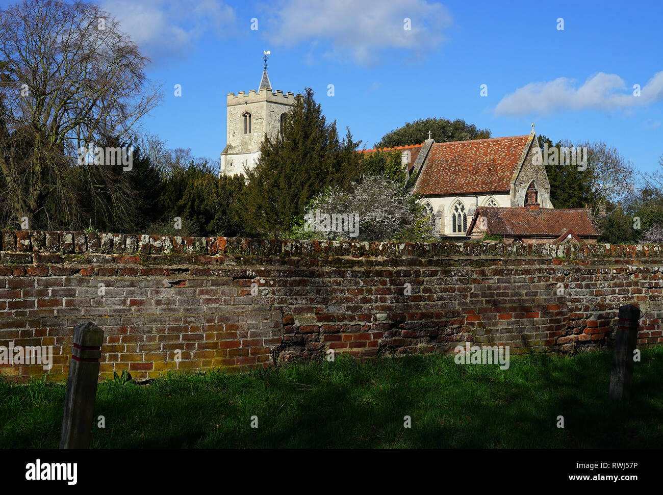 The Church of St Andrew & St Mary, Grantchester Stock Photo