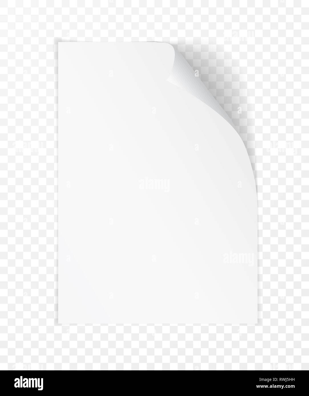 White clear a4 paper sheet with shadow Royalty Free Vector