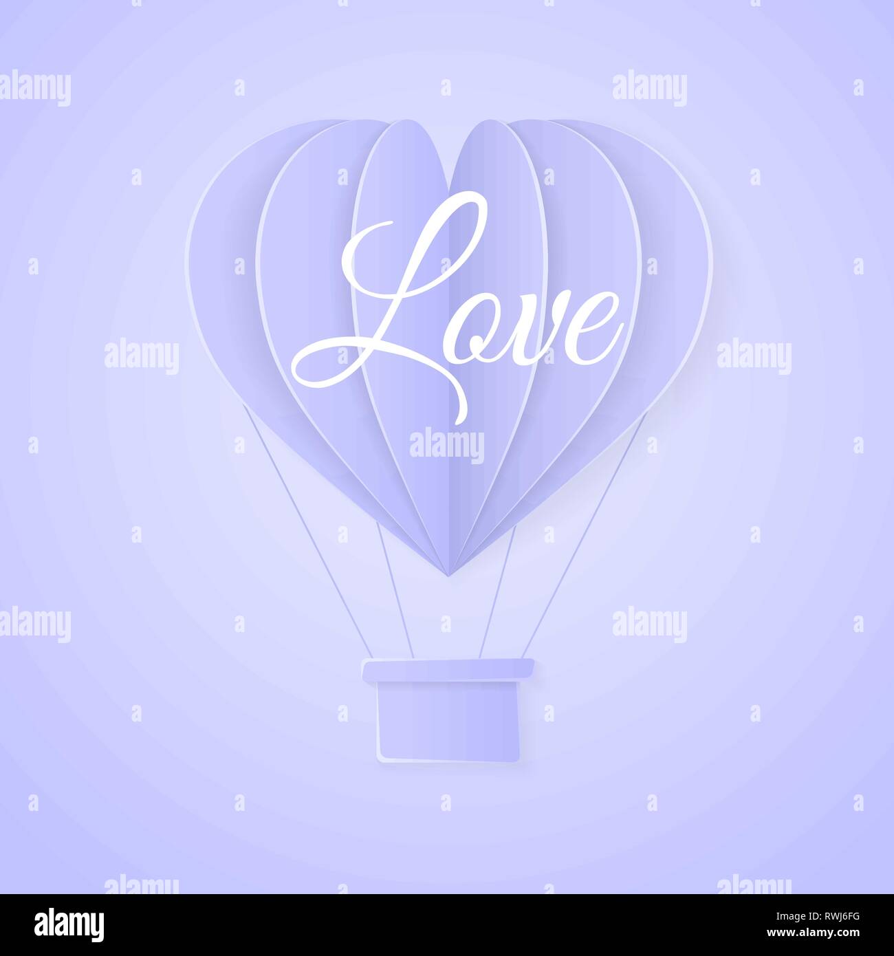 Love. Happy valentines day retro invitation card template with origami ...
