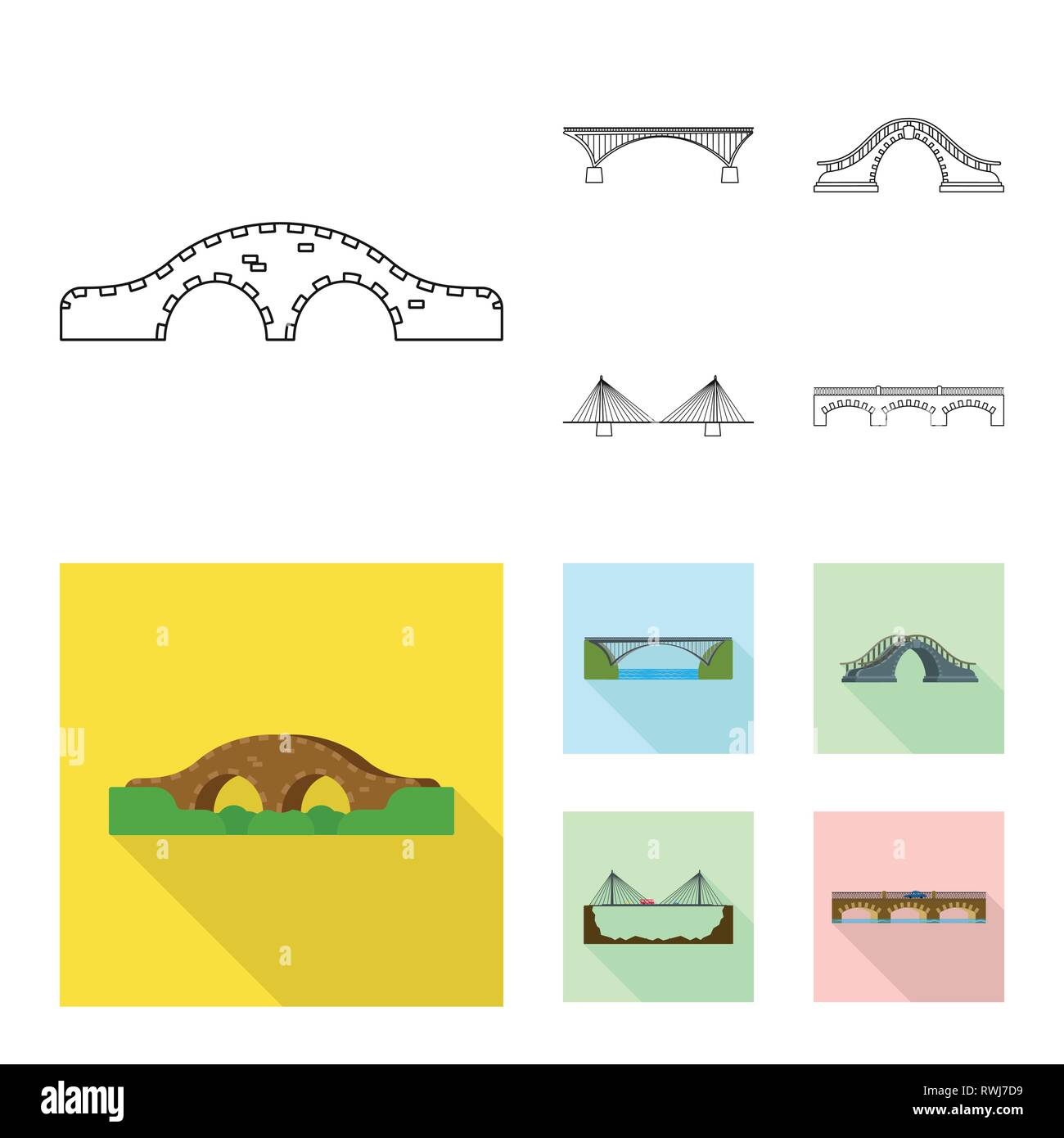 Vector design of connection and design symbol. Collection of connection ...