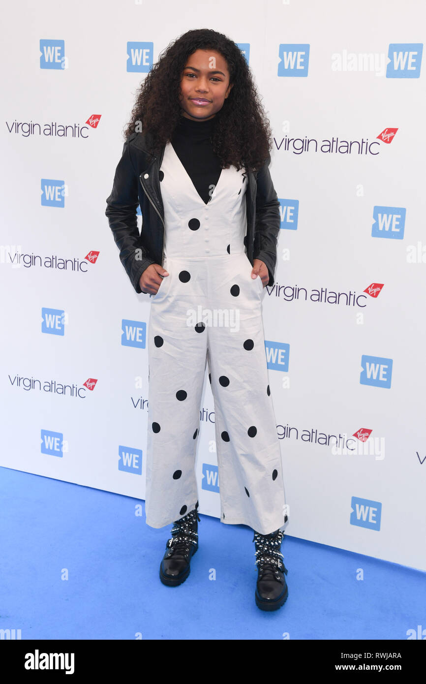 London, UK. 06th Mar, 2019. LONDON, UK. March 06, 2019: Tamara Smart arriving for WE Day 2019 at Wembley Arena, London. Picture: Steve Vas/Featureflash Credit: Paul Smith/Alamy Live News Stock Photo