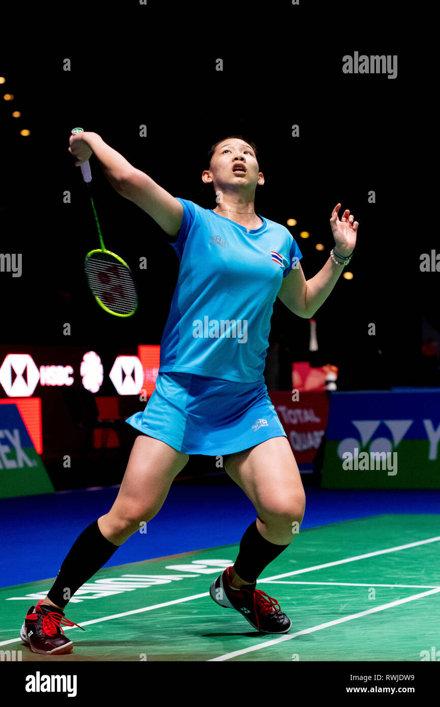 Birmingham Uk 6th March 2019 All England Open Badminton Championships Birmingham England March 6 Woman Singles Chochuwong Pompawee Of In Action At The Yonex All England Open Badminton Championships