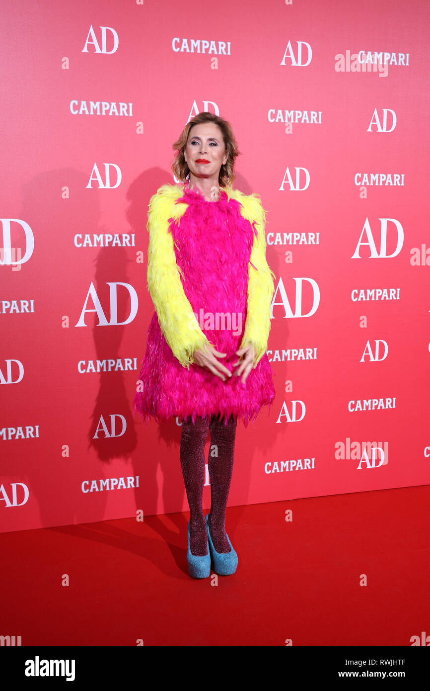 Madrid, Spain. 6th Mar, 2019. Agatha Ruiz de la Prada seen on the red carpet during the XII Edition of the Interior Design, Design and Architecture Awards organized by the AD magazine in the Teatro Real de Madrid. Credit: Jesus Hellin/SOPA Images/ZUMA Wire/Alamy Live News Stock Photo