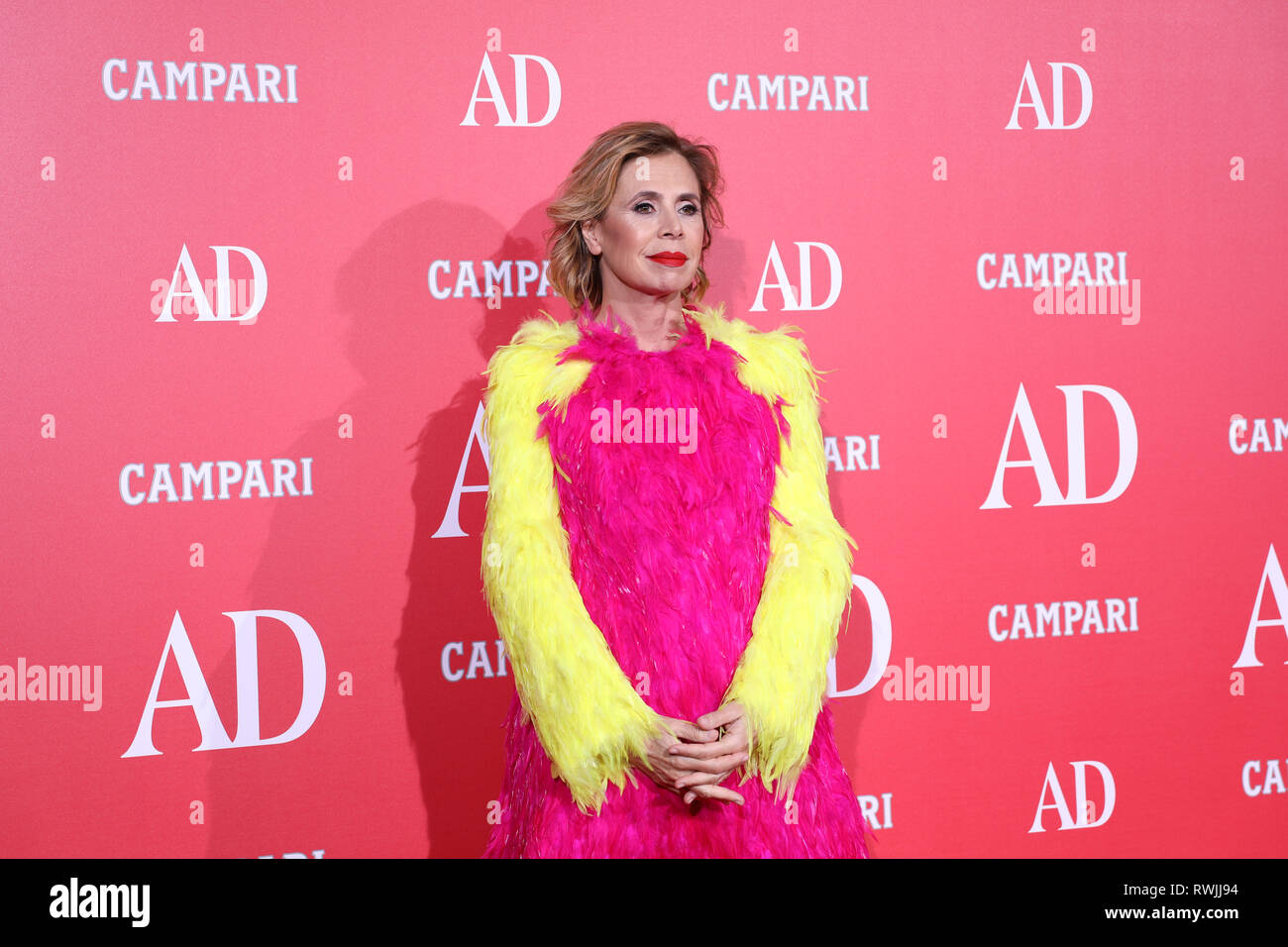 Madrid, Spain. 6th Mar, 2019. Agatha Ruiz de la Prada seen on the red carpet during the XII Edition of the Interior Design, Design and Architecture Awards organized by the AD magazine in the Teatro Real de Madrid. Credit: Jesus Hellin/SOPA Images/ZUMA Wire/Alamy Live News Stock Photo