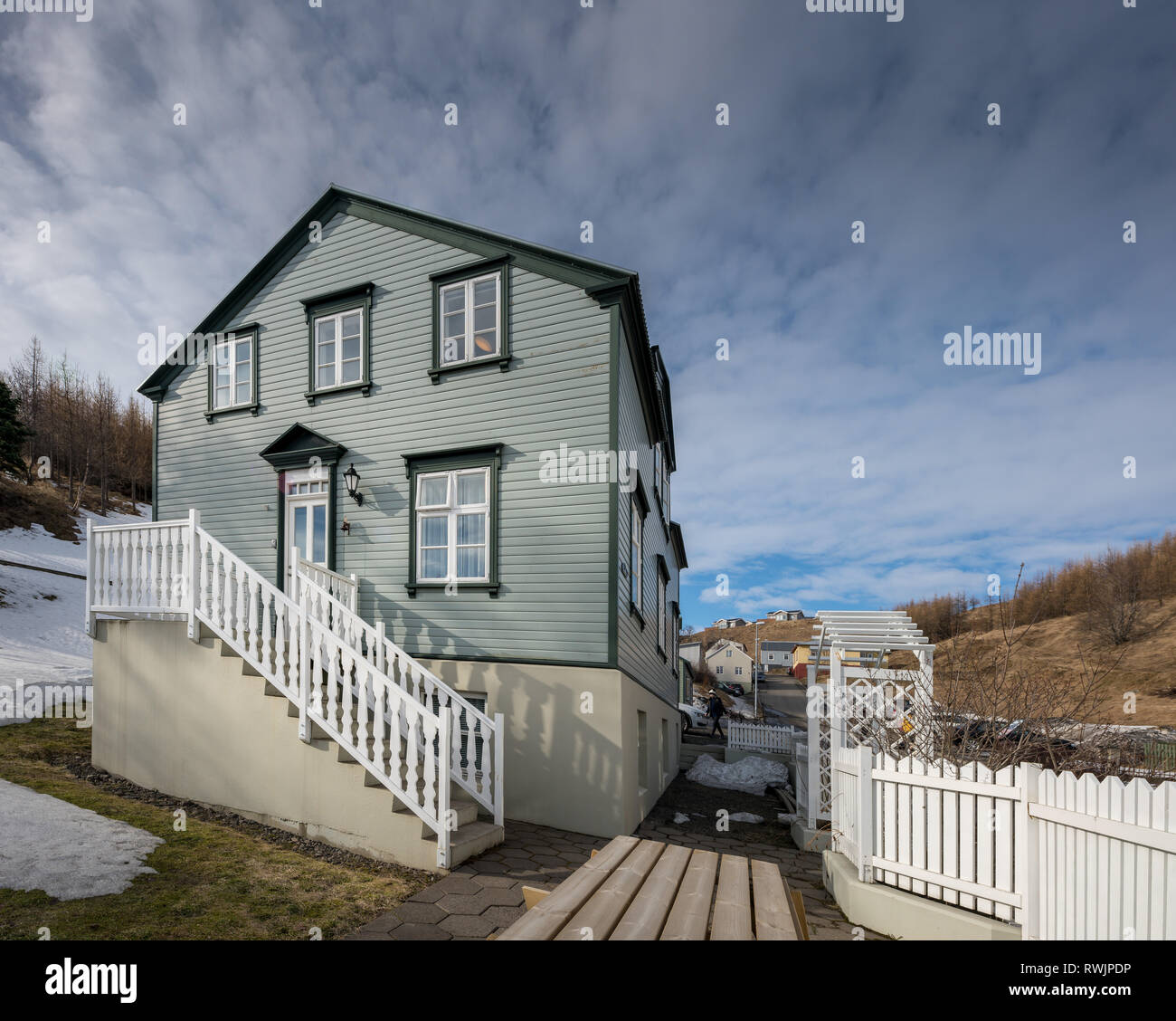 Guesthouse, Akureyri, Iceland Stock Photo