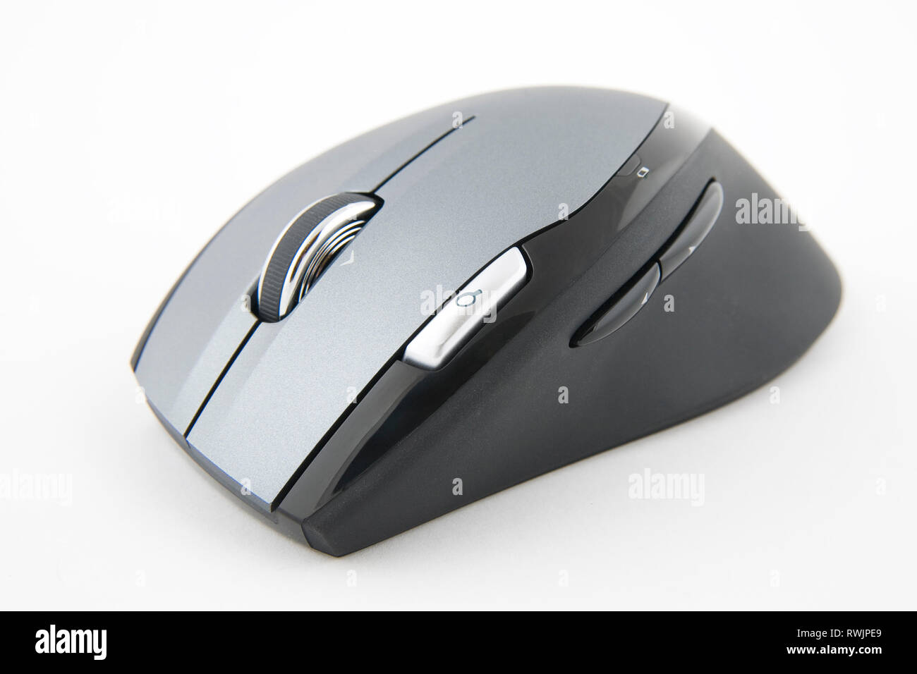 cordless computer mouse on very light background Stock Photo - Alamy
