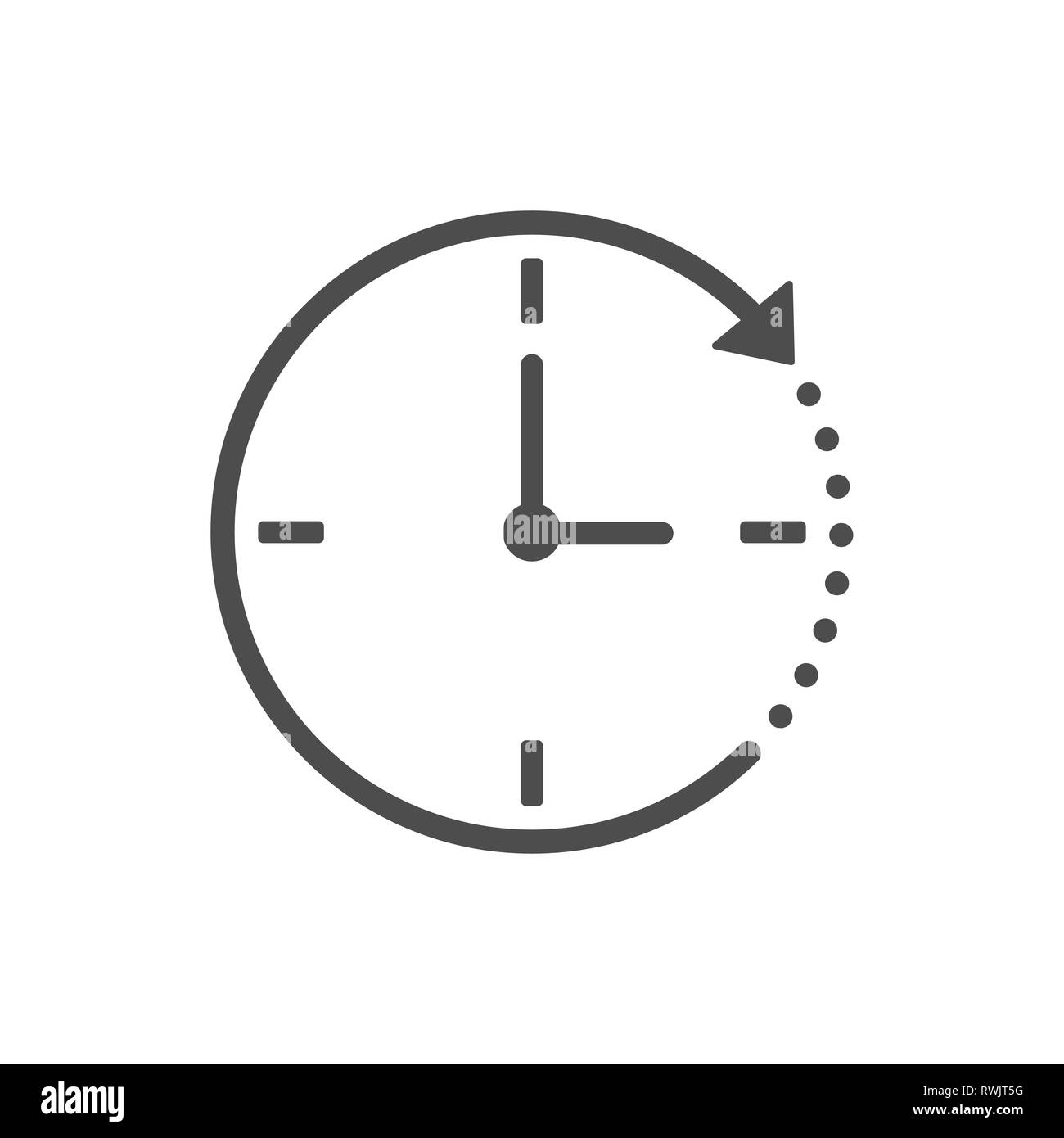 Clock, time, alarm icon Vector illustration flat Stock Vector