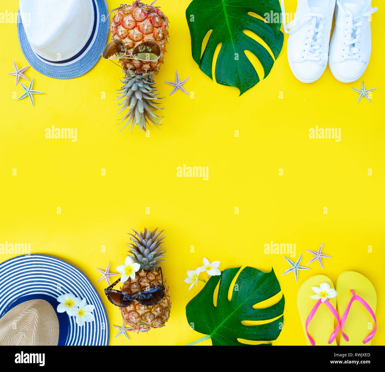 Summer flat lay scenery Stock Photo Alamy