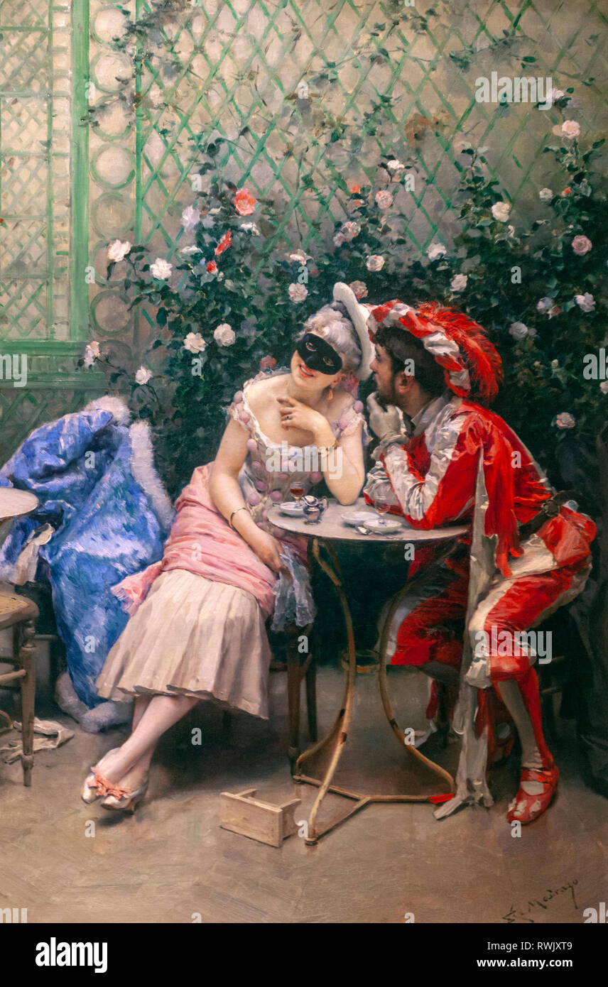 Masqueraders, Raimundo de Madrazo y Garreta , The Metropolitan Museum of Art, Manhattan, New York USA Stock Photo