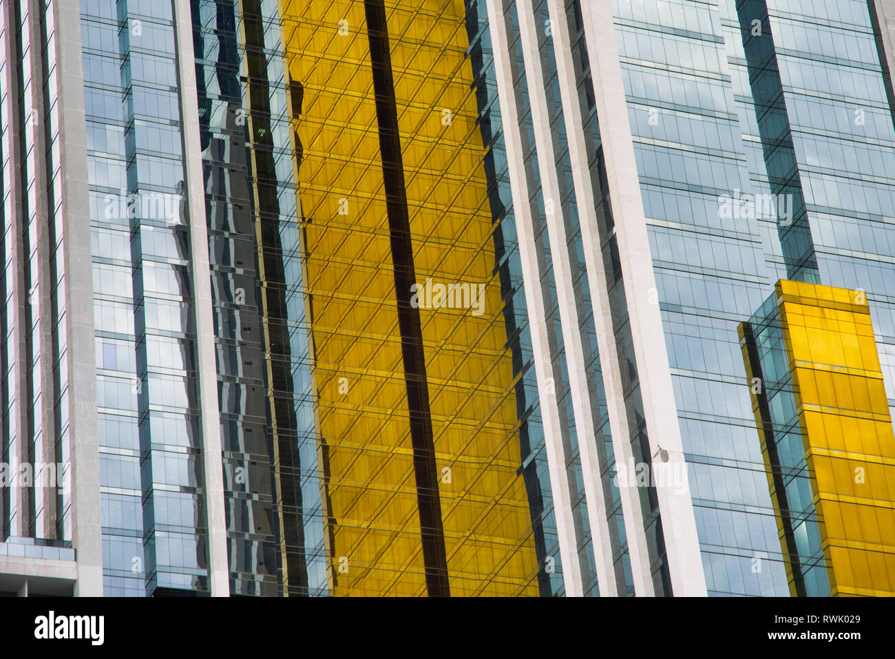 Modern building skyscraper front fasade close up image Stock Photo