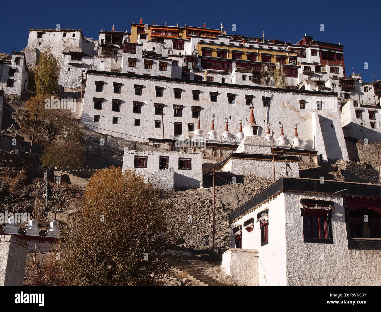 Thiksey Monastery, also known as “little Potala”, near Leh (Ladakh) Stock Photo