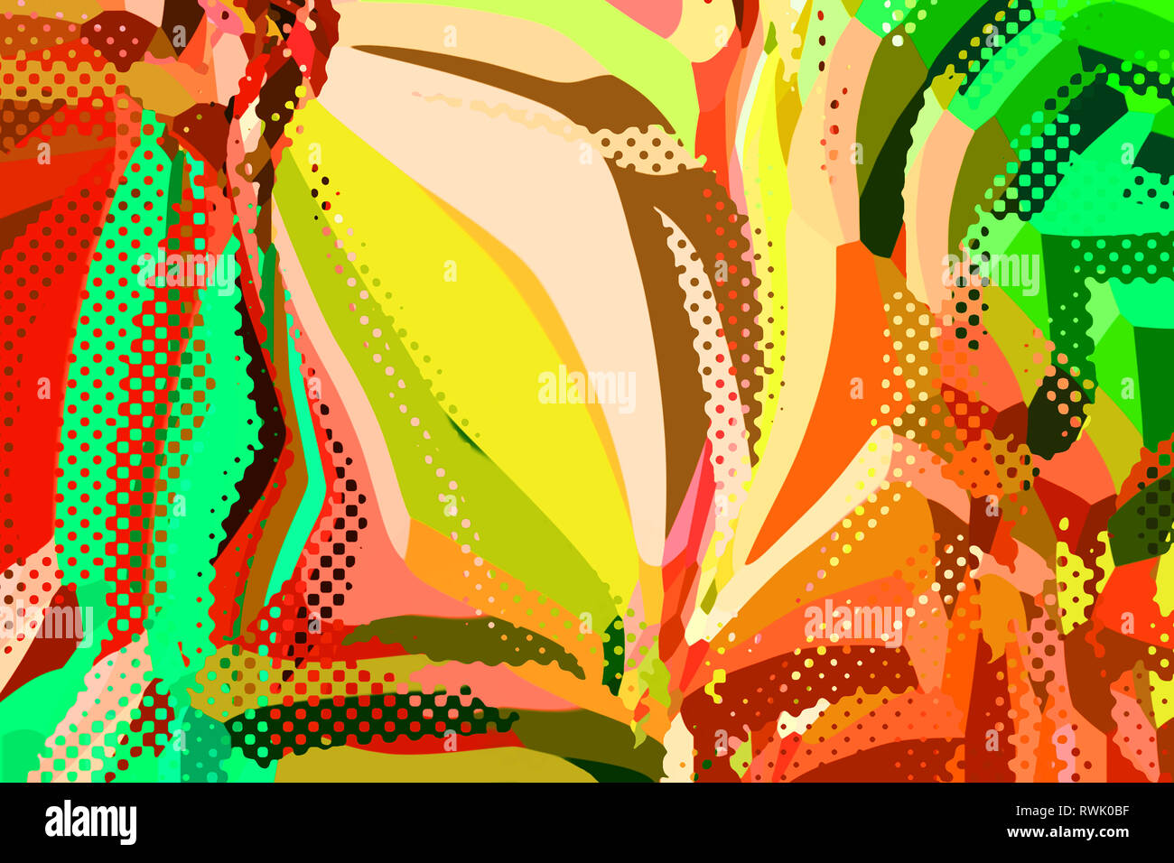 Dynamic mosaic of organic forms hi-res stock photography and images - Alamy