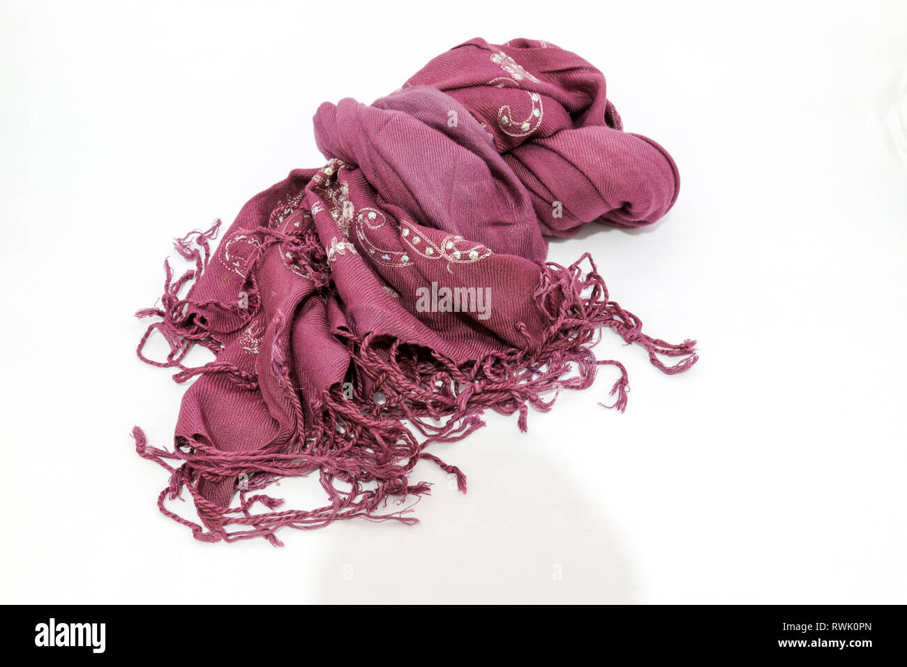 Scarf for women fashion, a length or square of fabric worn around the