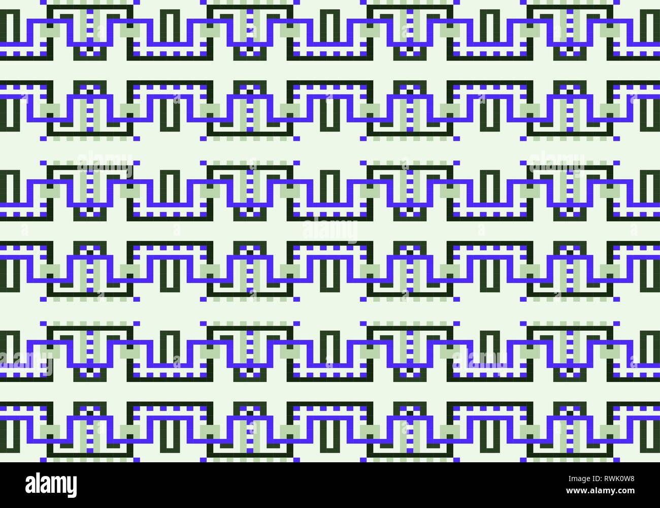 Vector geometric seamless pattern with colorful lines and squares Stock ...