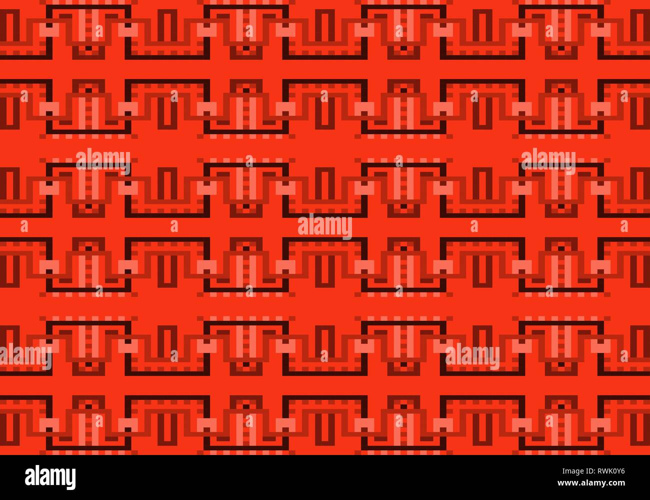 Vector geometric seamless pattern with colorful lines and squares Stock ...