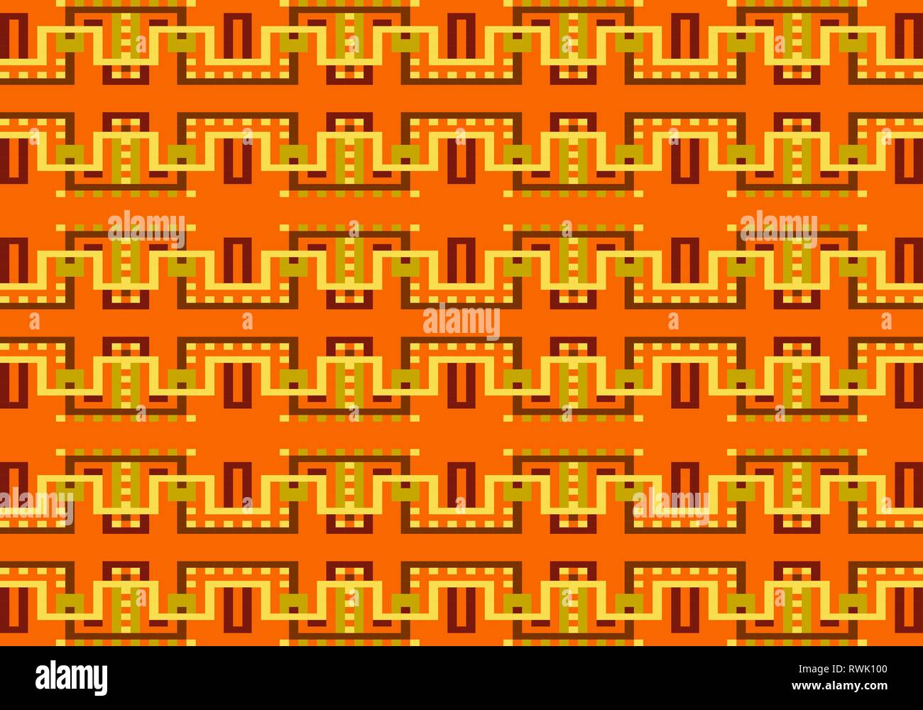 Vector geometric seamless pattern with colorful lines and squares Stock ...