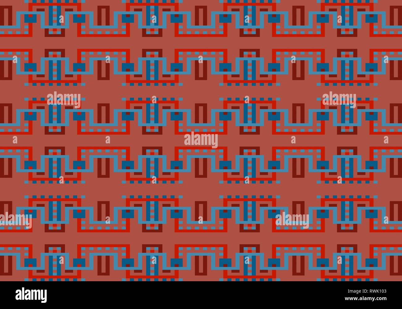 Vector geometric seamless pattern with colorful lines and squares Stock ...