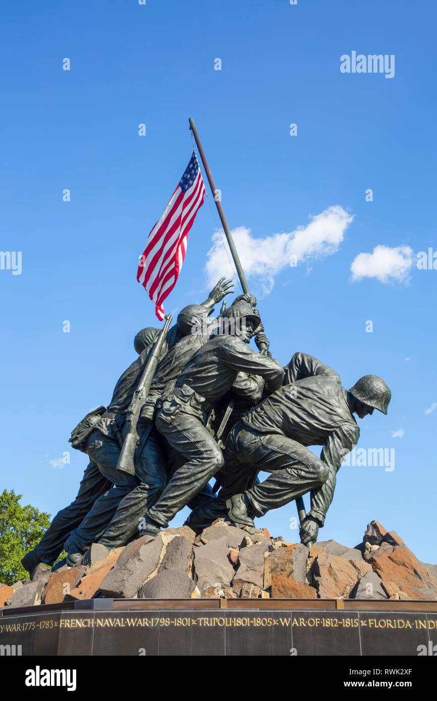 United States Marine Corps War Memorial; Arlington County, Virginia, United States of America Stock Photo