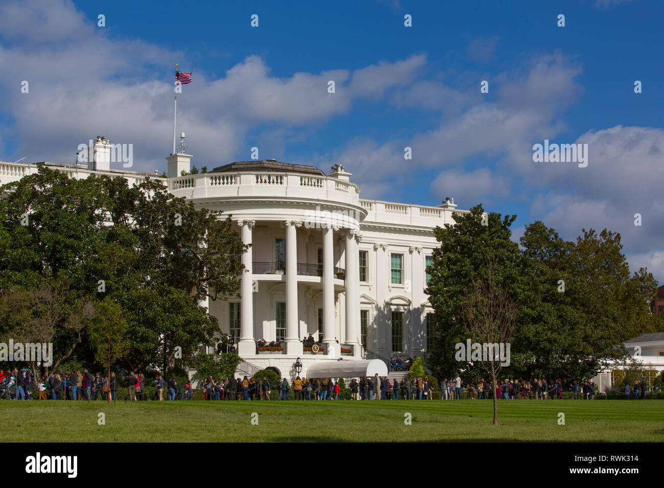 South Portico, White House; Washington D.C., United States of America Stock Photo