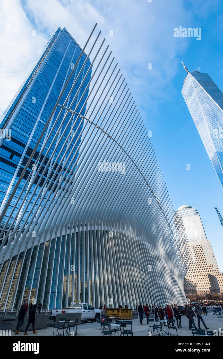 The Oculus at the World Trade Center Transportation Hub, by Santiago Calatrava; New York City, New York, United States of America Stock Photo