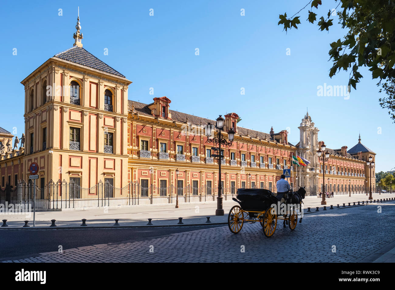 Palace of San Telmo, seat of the Andalusian Autonomous Government; Seville, Andalucia; Spain Stock Photo