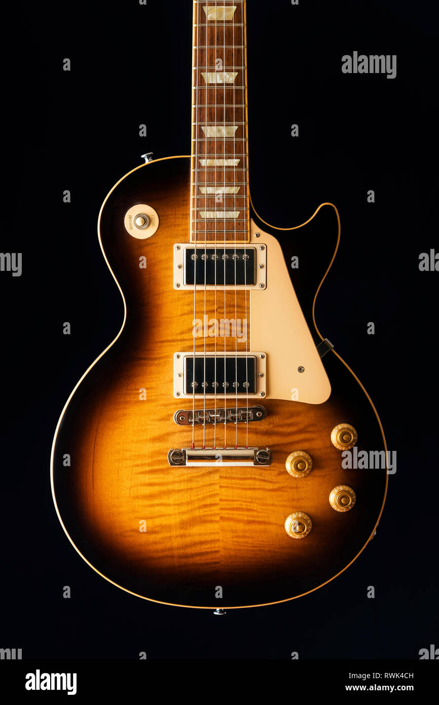 Close-up of an electric guitar Stock Photo