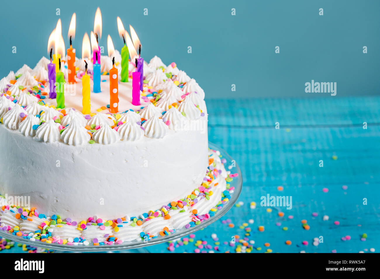 multicoloured Torta candle