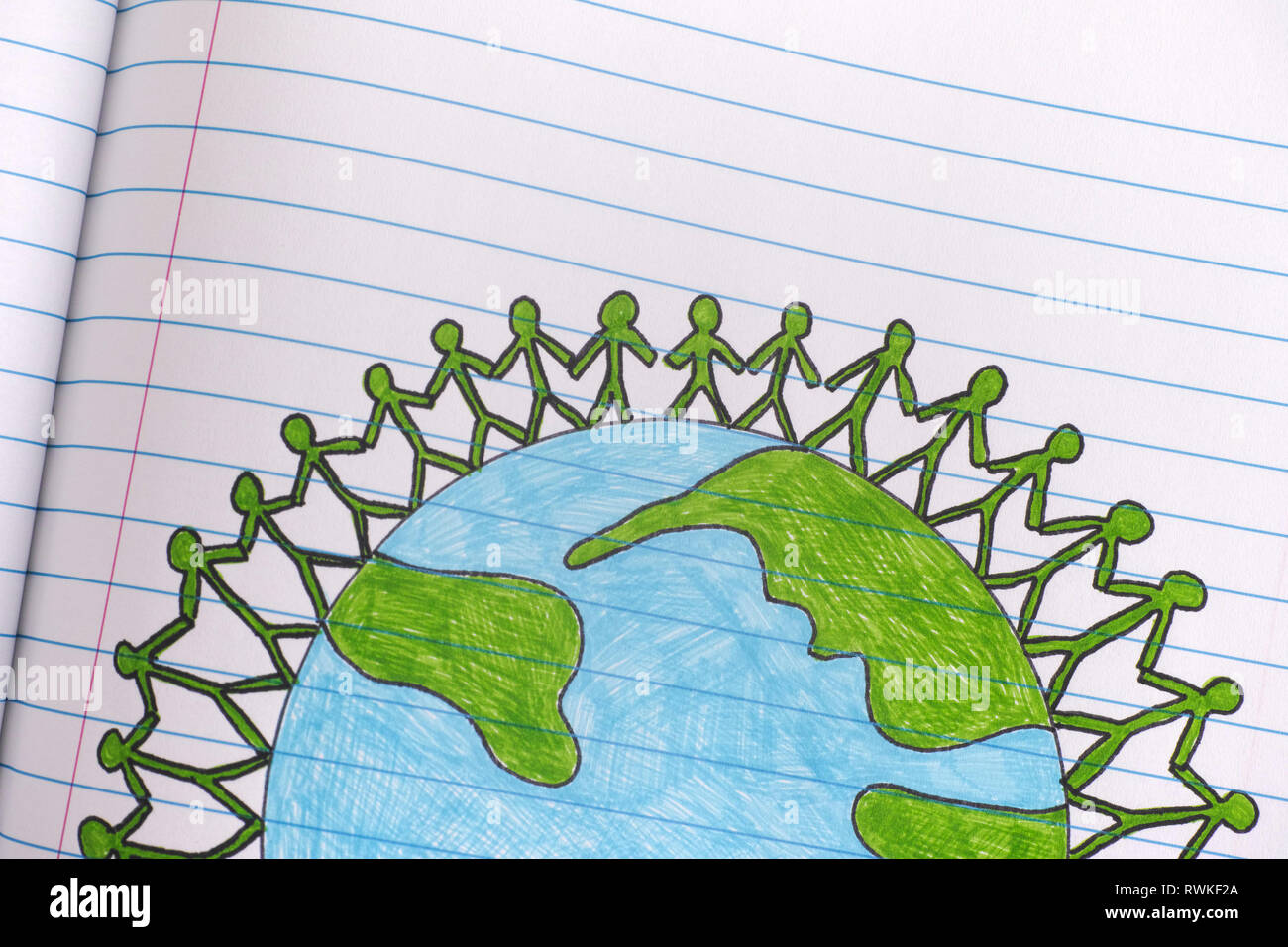Hands around globe hi-res stock photography and images - Alamy
