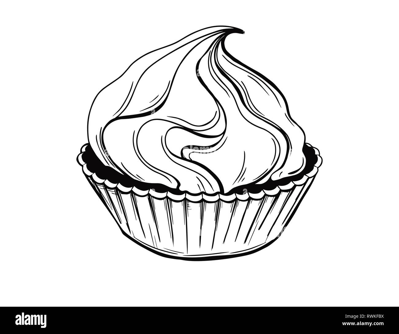 Drawing cake pastry cream Black and White Stock Photos & Images Alamy