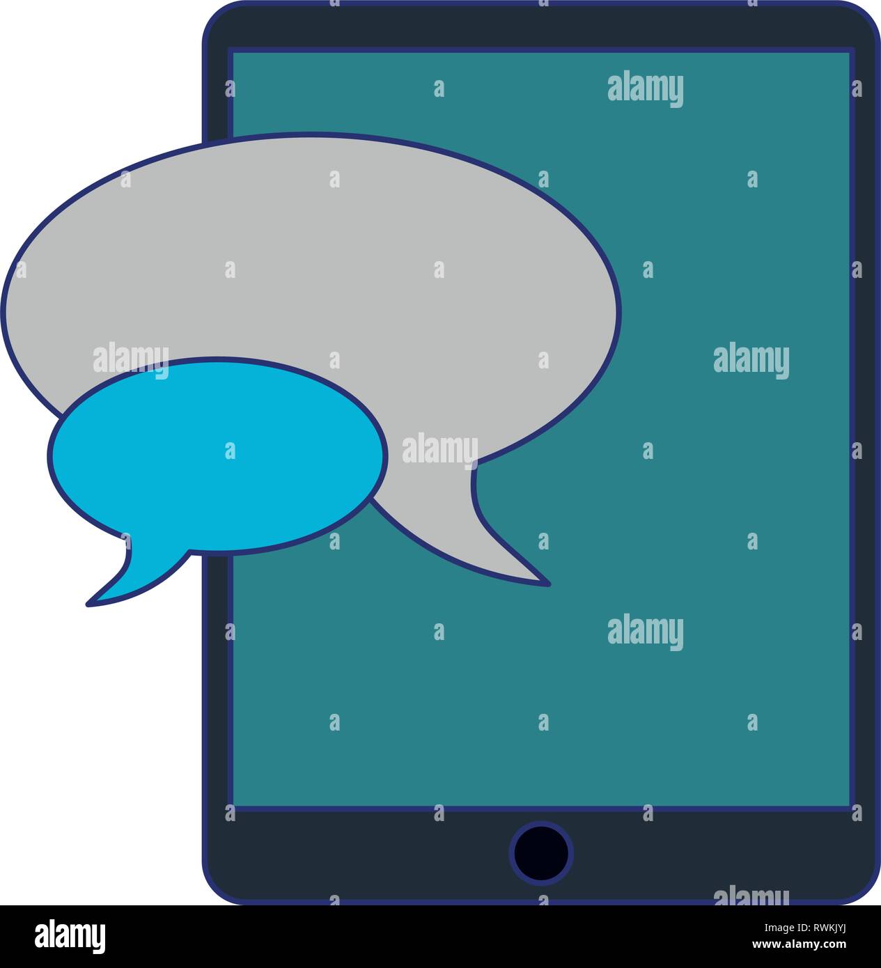smartphone chat bubbles symbol vector illustration graphic design Stock ...