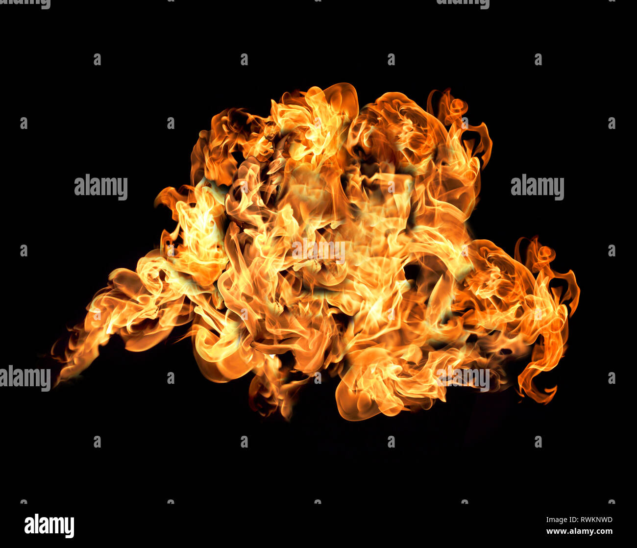 Fire and flames with a burning dark redorange background. Fire and