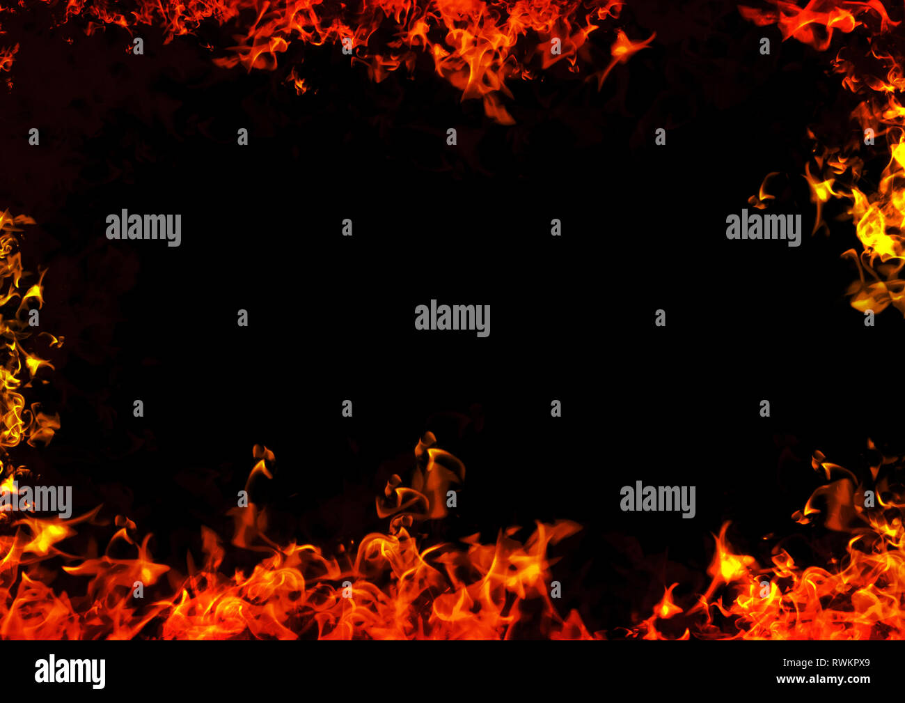Fire and flames with a burning dark redorange background. Fire and flames. Element, flaming