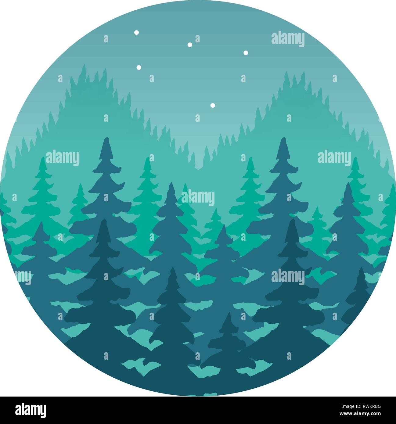 landscape mountains forest Stock Vector Image & Art - Alamy