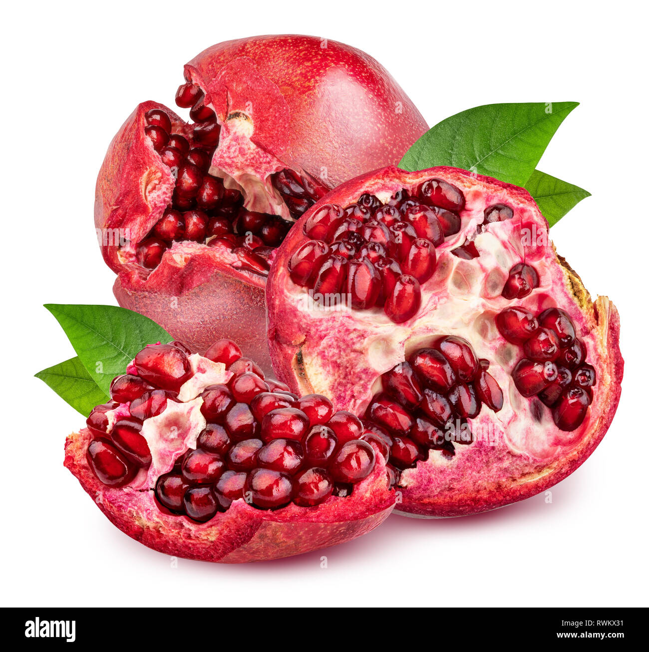 Group cut red pomegranates hi-res stock photography and images - Alamy