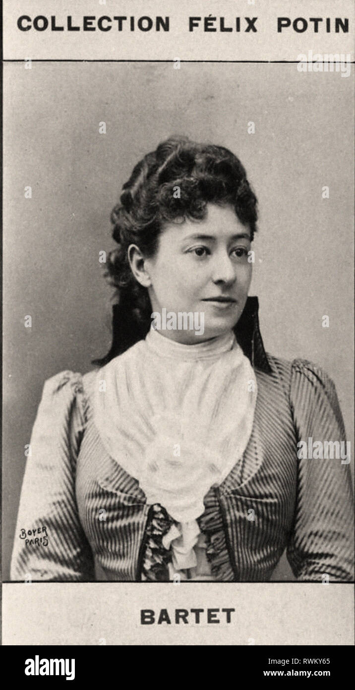 Photographic portrait of Bartet - From First COLLECTION FÉLIX POTIN, 19th century Stock Photo