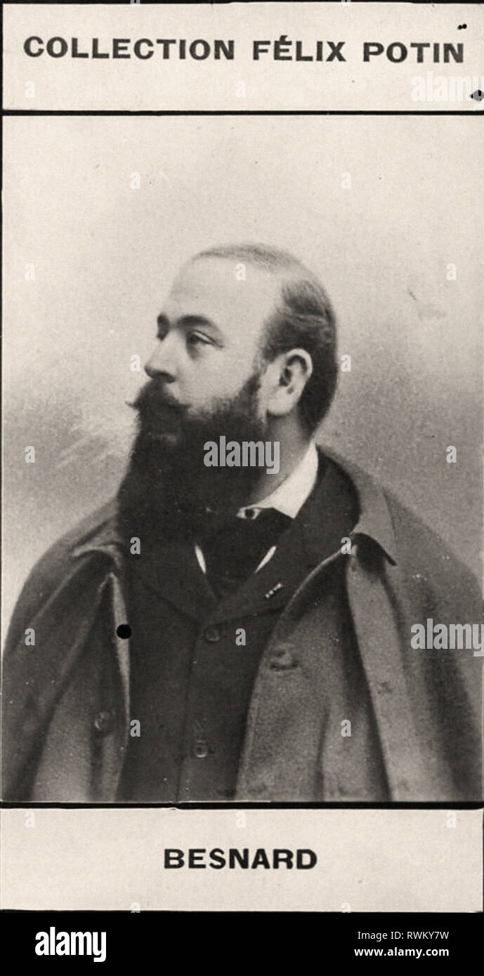 Photographic portrait of Besnard - From First COLLECTION FÉLIX POTIN, 19th century Stock Photo
