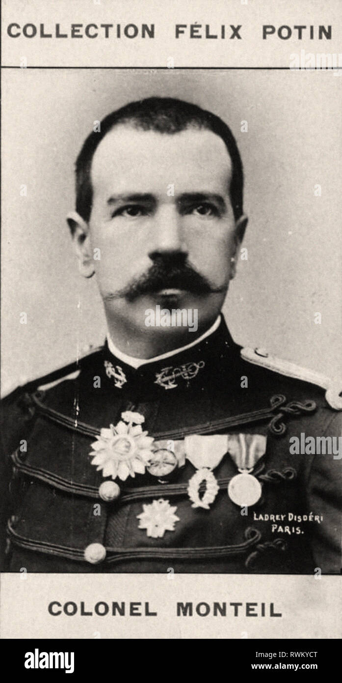 Photographic portrait of Colonel Monteil, Parfait-Louis - From First COLLECTION FÉLIX POTIN, 19th century Stock Photo