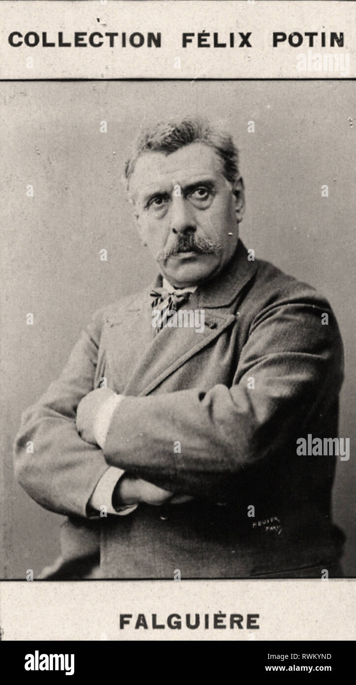 Photographic portrait of Falguière - From First COLLECTION FÉLIX POTIN, 19th century Stock Photo